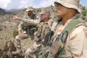 Captain Ken Barr (center). Weapons Company. Khowst Province, Afghanistan. April 2005.